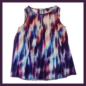 NWT Torrid Multi Tie-Dye Stripe Shine Gauze Swing Tank - Women's M/L
